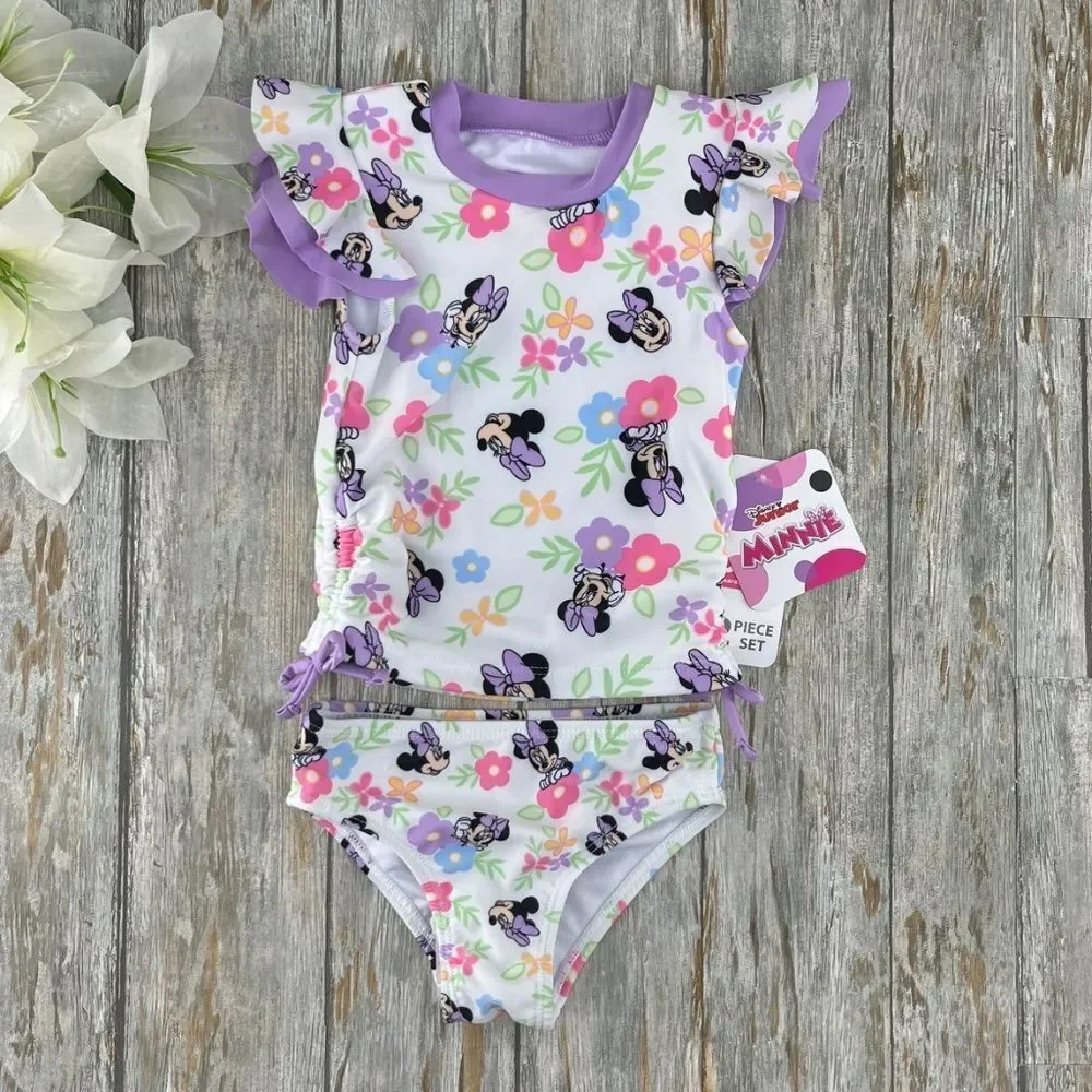 Mini Mouse & Hello Kitty Tankini & Bikini Bathing Suits 2, 2-Piece Sets Size 12M